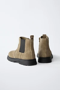 SPLIT LEATHER BOOTS
