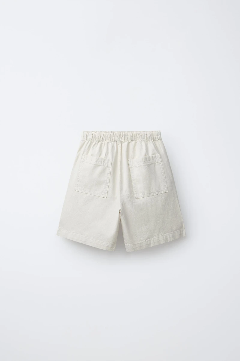 COTTON ELASTIC WAIST SHORTS