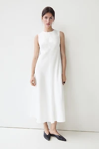 Robe midi fluide avec lin