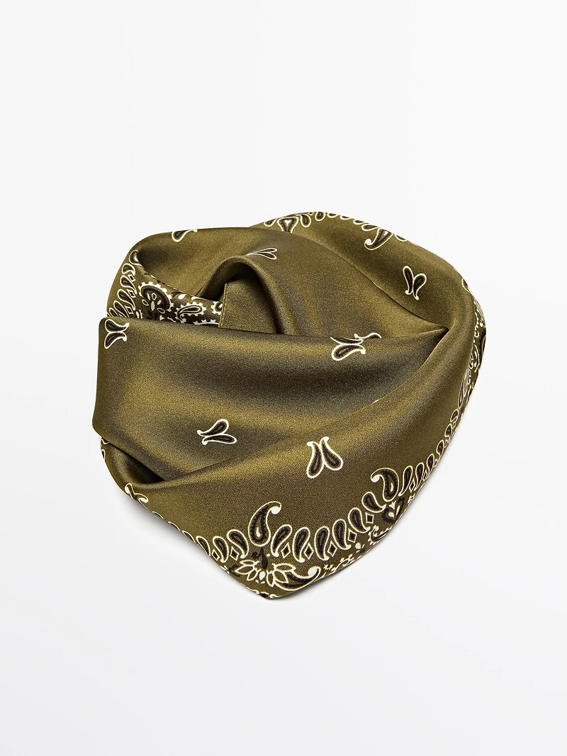 Paisley print scarf