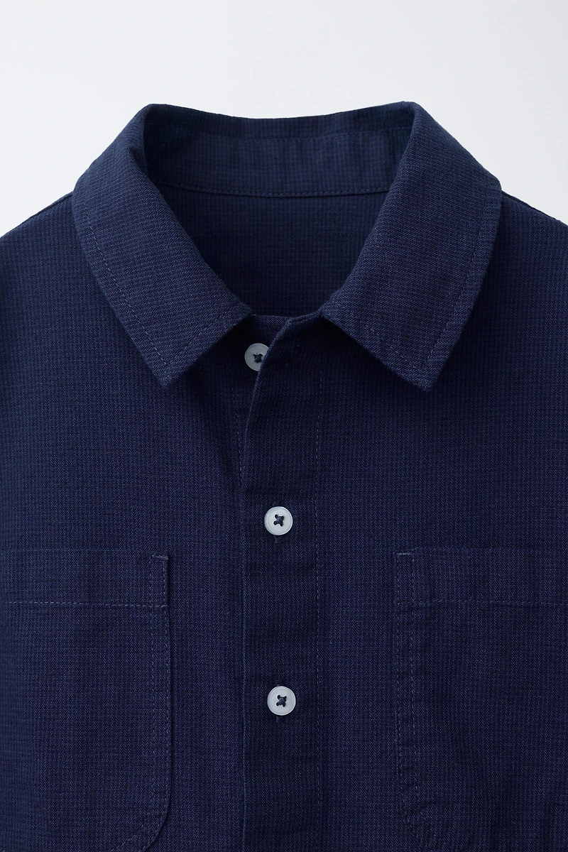 ZARA TIMELESS - CHECK SHIRT WITH COTTON AND LINEN