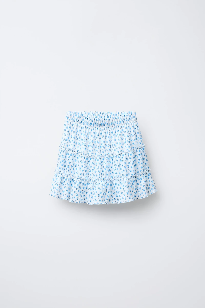 TEXTURED PRINT SKORT