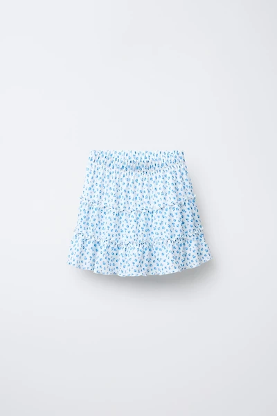 TEXTURED PRINT SKORT