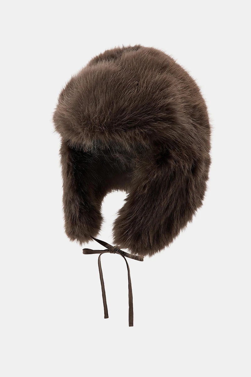AVIATOR HAT WITH FAUX FUR