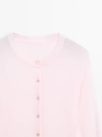 Lightweight 100% wool cardigan - STUDIO