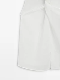 100% linen crossover top