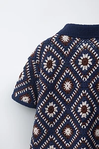 CHEMISE EN MAILLE CROCHET LOSANGES