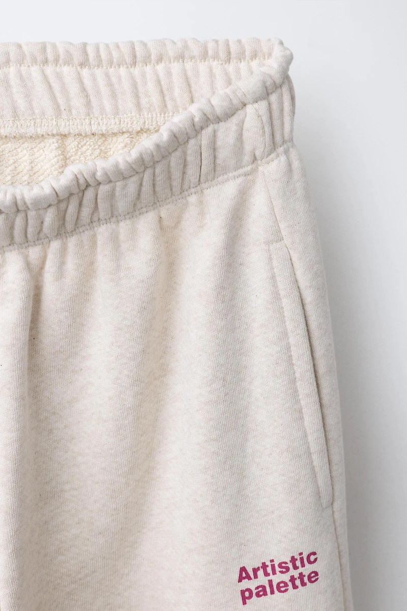 ENSEMBLE SWEAT-SHIRT ET PANTALON EN MOLLETON À INSCRIPTION