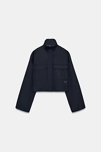 CROPPED HIGH COLLAR JACKET
