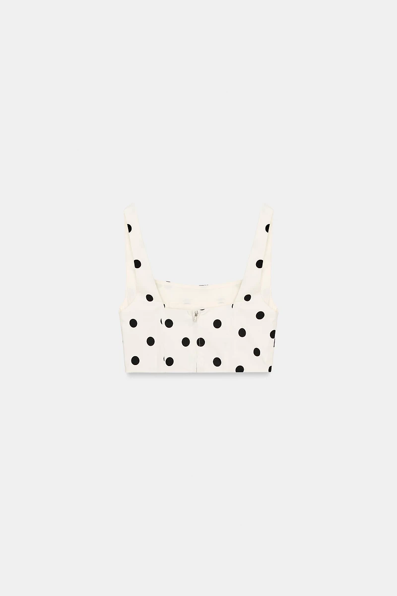 POLKA DOT CROP TOP