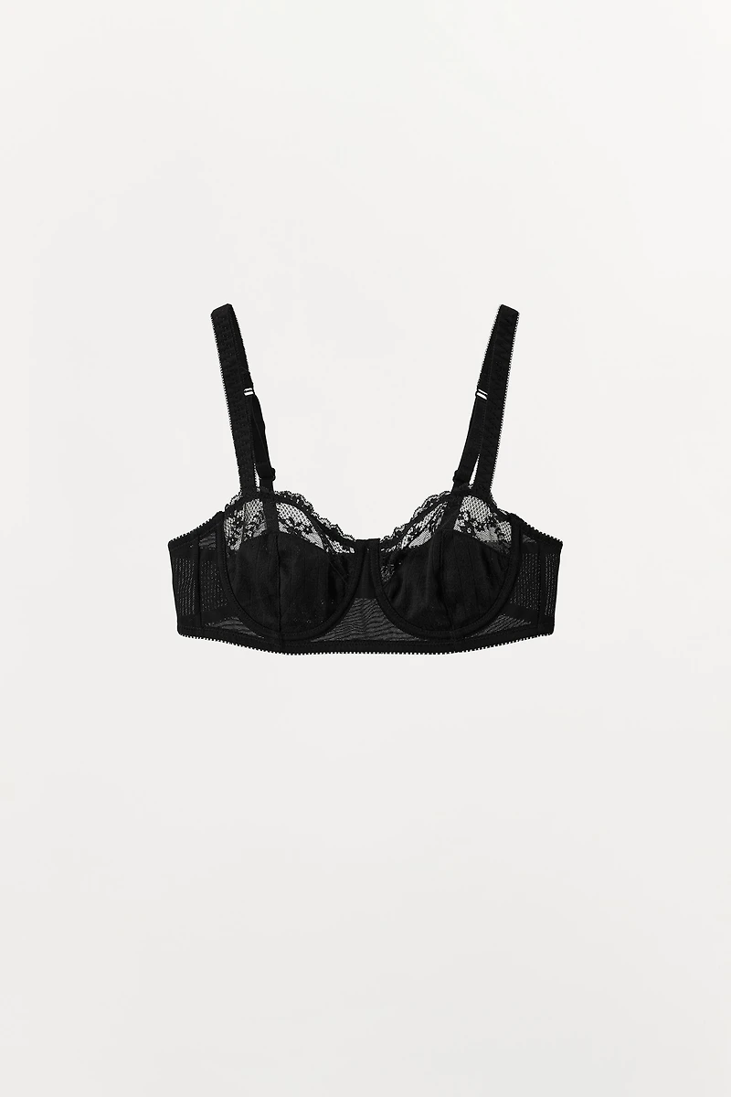 POINTELLE LACE UNDERWIRE BRA