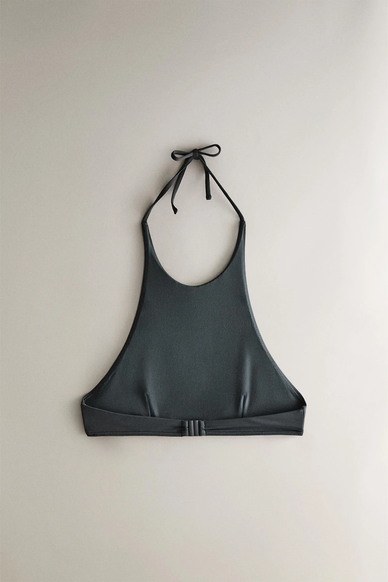 PLAIN HALTER BEACH BIKINI TOP