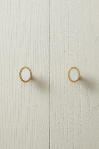 SET OF OVAL MOTHER-OF-PEARL KNOBS (SET OF 2)