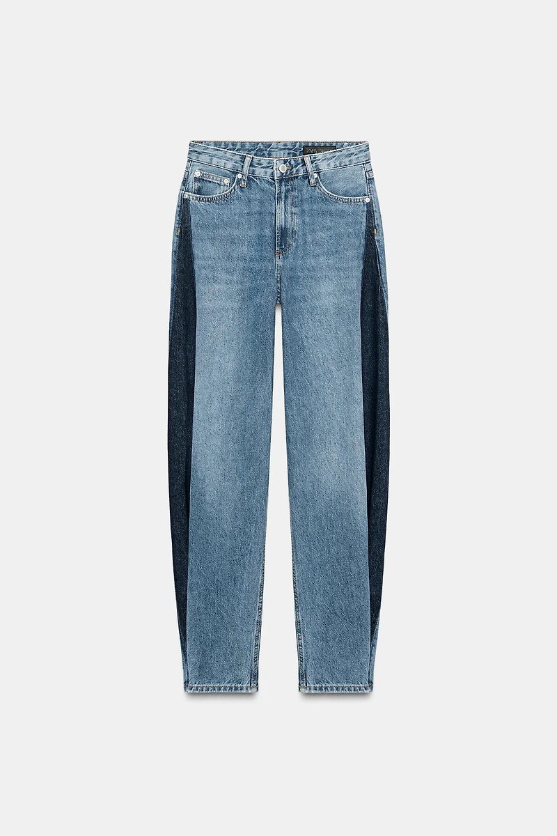 ZW COLLECTION TAPERED PATCHWORK JEANS