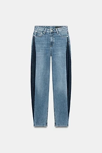 ZW COLLECTION TAPERED PATCHWORK JEANS