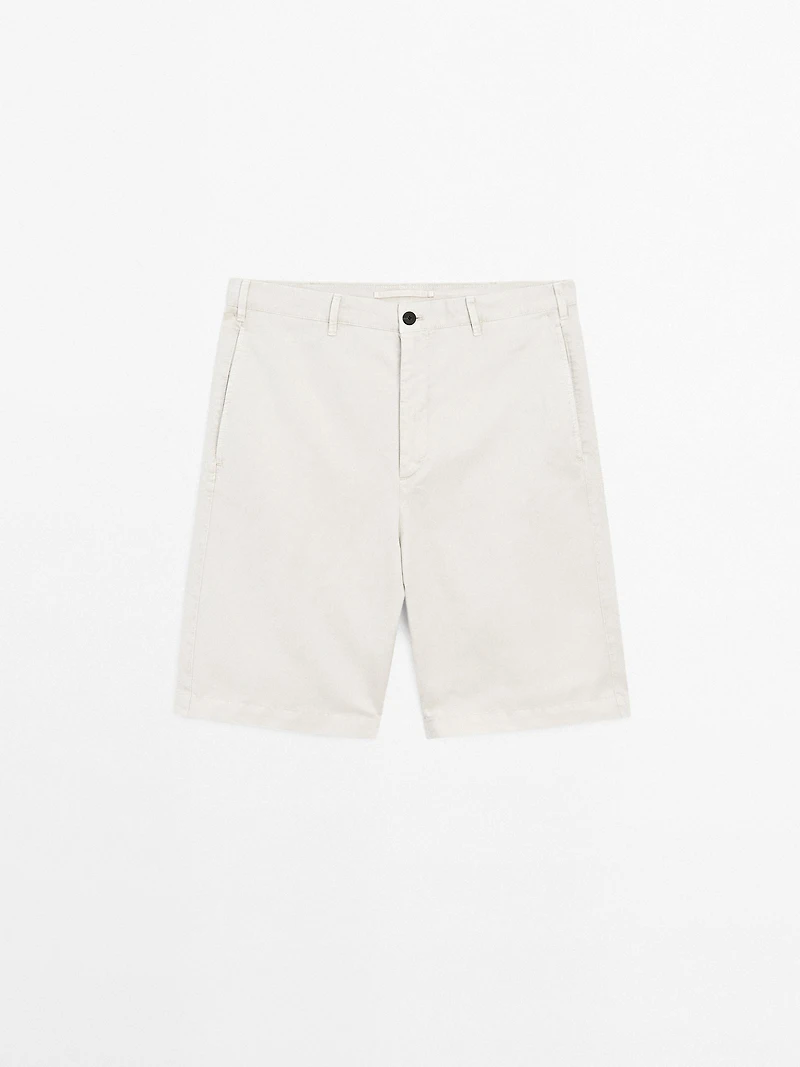 Bermuda léger lin mélangé