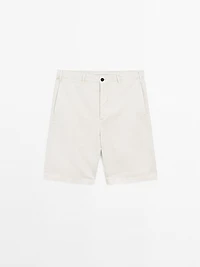 Bermuda léger lin mélangé