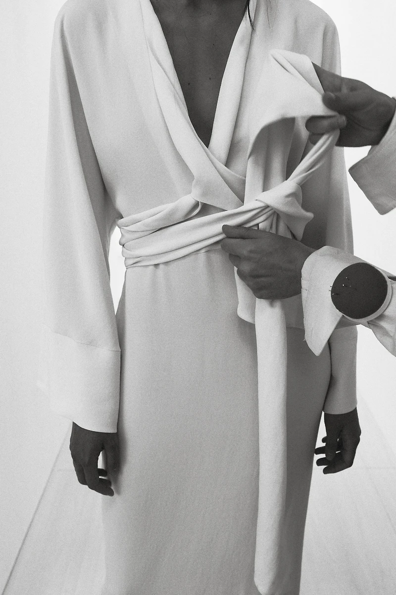ROBE MIDI À NŒUDS ZW COLLECTION