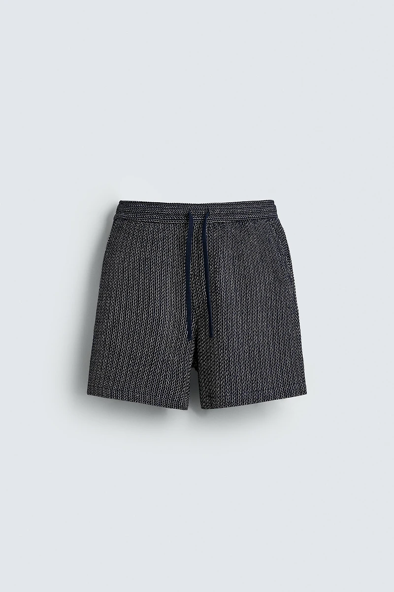 JACQUARD TEXTURED SHORTS