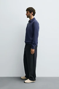 INTERLOCK ZIP POLO SWEATSHIRT