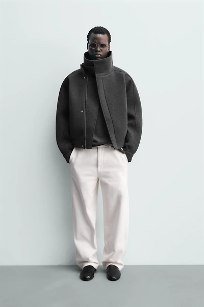 TECHNICAL WRAP-NECK JACKET