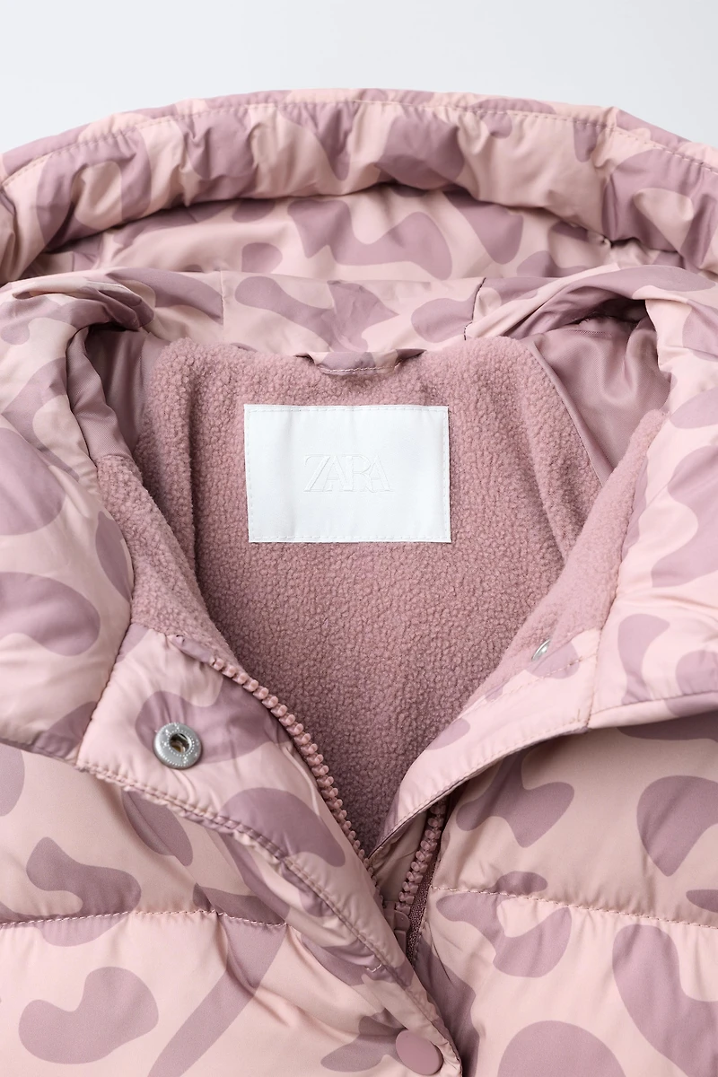 ANIMAL PRINT WATER REPELLENT COAT