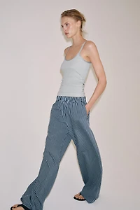 PANTALON À JAMBES LARGES RAYURES ZW COLLECTION