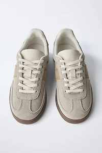 SPLIT LEATHER SNEAKERS