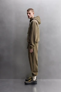 WASHED HOODIE WORKOUT SWEATSHIRT