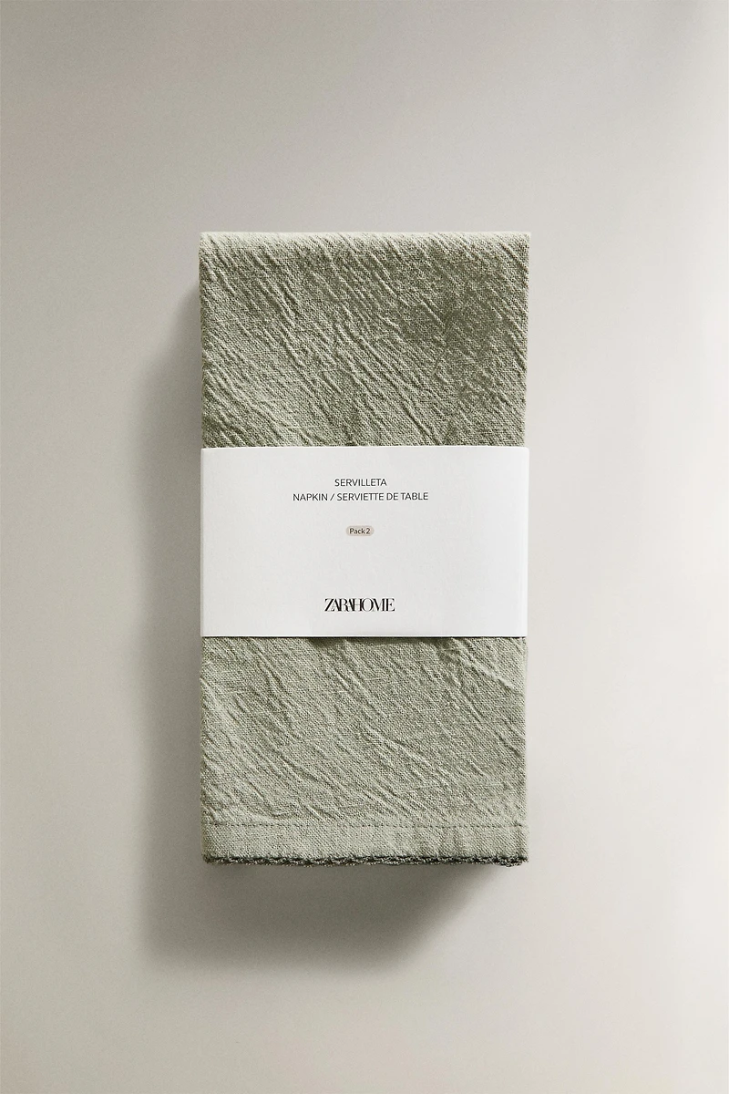 LOT DE SERVIETTES FIL TEINTÉ UNIES (LOT 2)