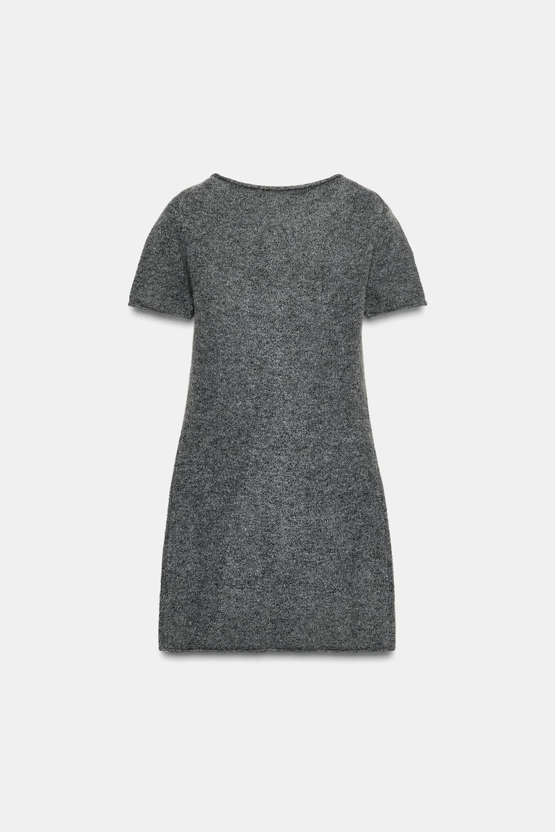 SOFT KNIT MINI DRESS WITH SEAM DETAIL