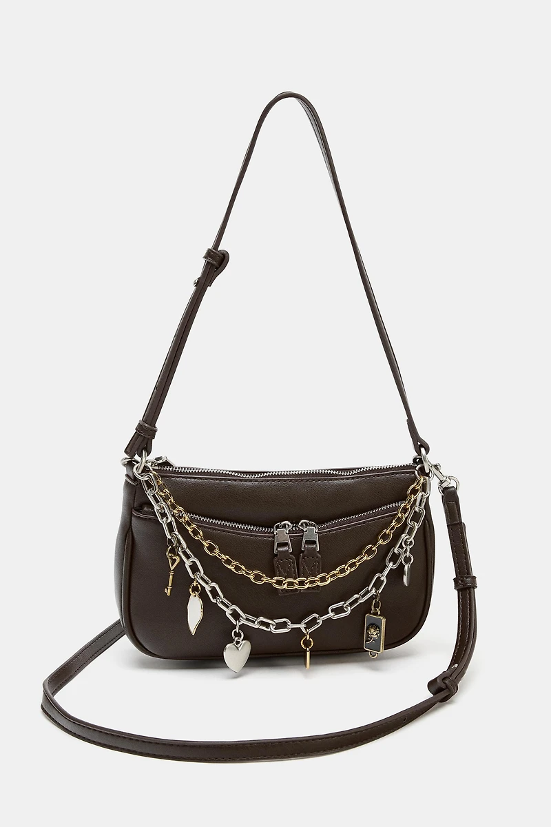 MINI CROSSBODY BAG WITH CHARM DETAIL