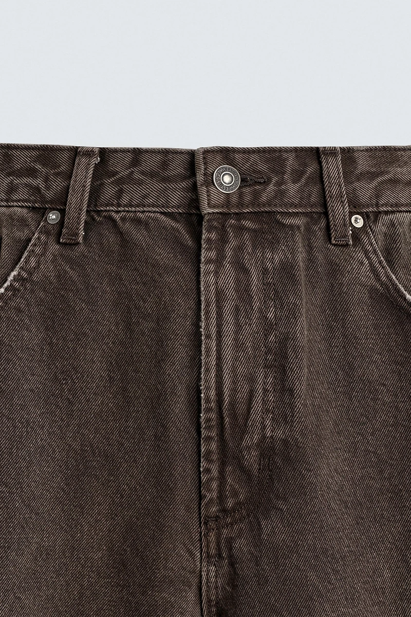 WASHED BARREL FIT PANTS