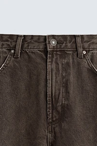 WASHED BARREL FIT PANTS