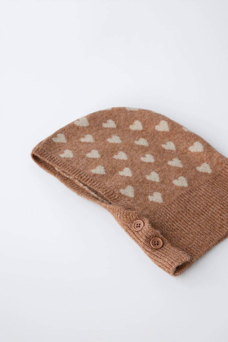 HEART BUTTON BALACLAVA
