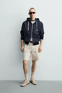 BERMUDA STRAIGHT FIT À POCHES