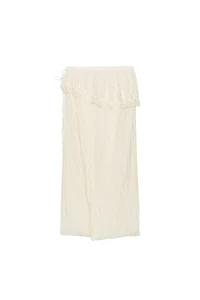 ZW COLLECTION EMBROIDERED SASH MIDI SKIRT
