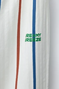 PANTALON STRUCTURÉ À RAYURES