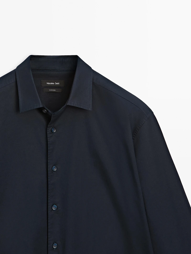 Regular fit stretch shirt