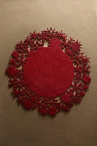 SET DE TABLE EN FEUTRE FLOCON DE NEIGE NOËL