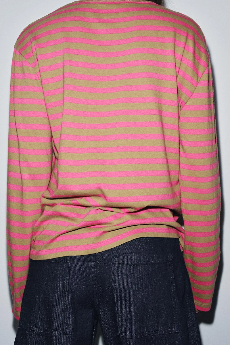 STRIPED LONG SLEEVE T-SHIRT