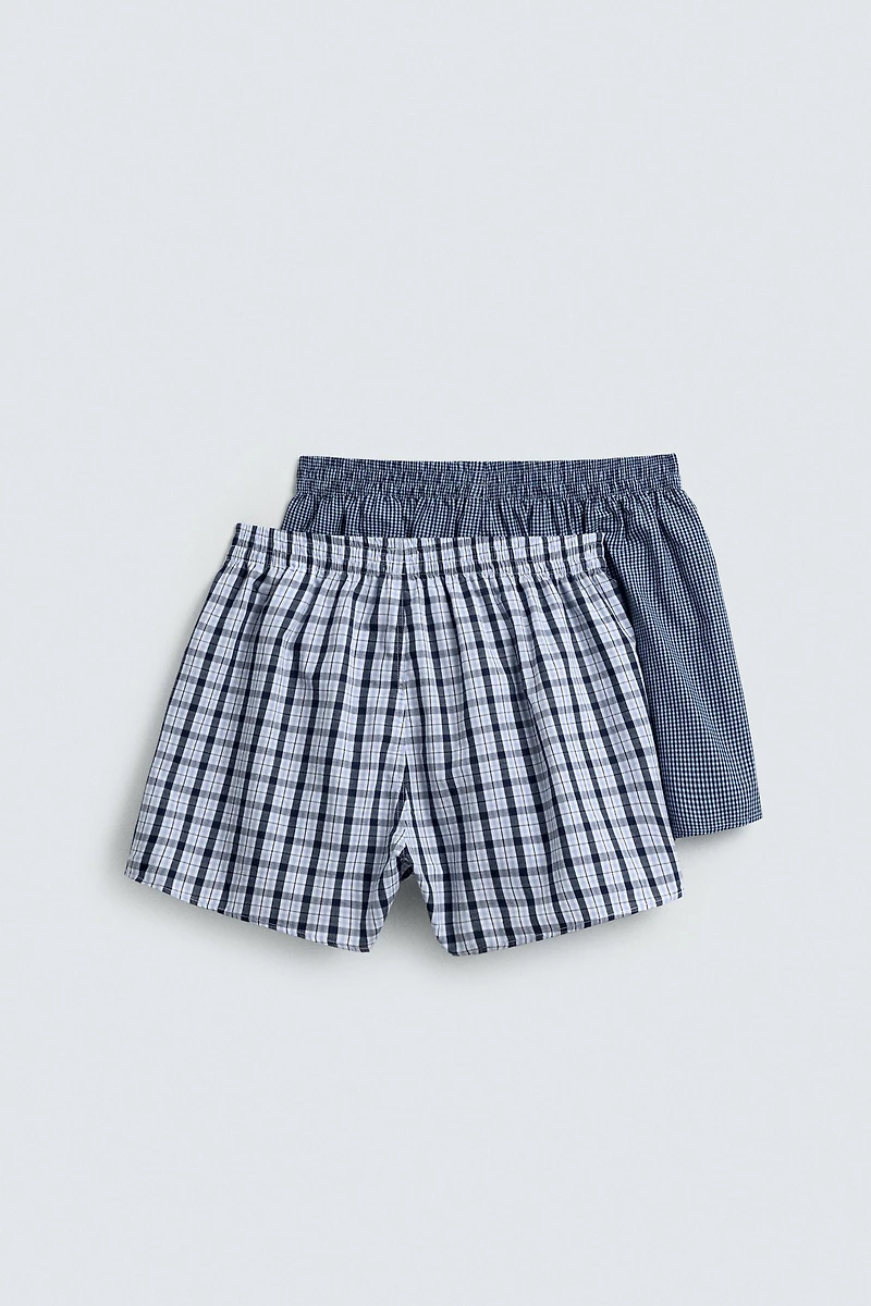 COMBINED POPLIN BOXERS 2-PACK