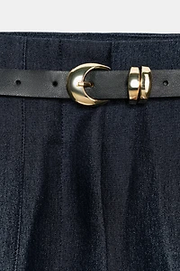 HIGH-WAISTED BELTED PANTS