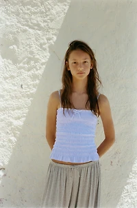 SMOCKED ELASTICIZED TOP