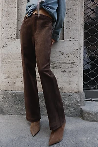FAUX SUEDE PANTS
