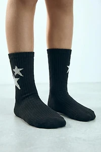 LOT DE TROIS CHAUSSETTES MI-HAUTES À ÉTOILES