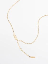Pendant necklace with metal signet piece