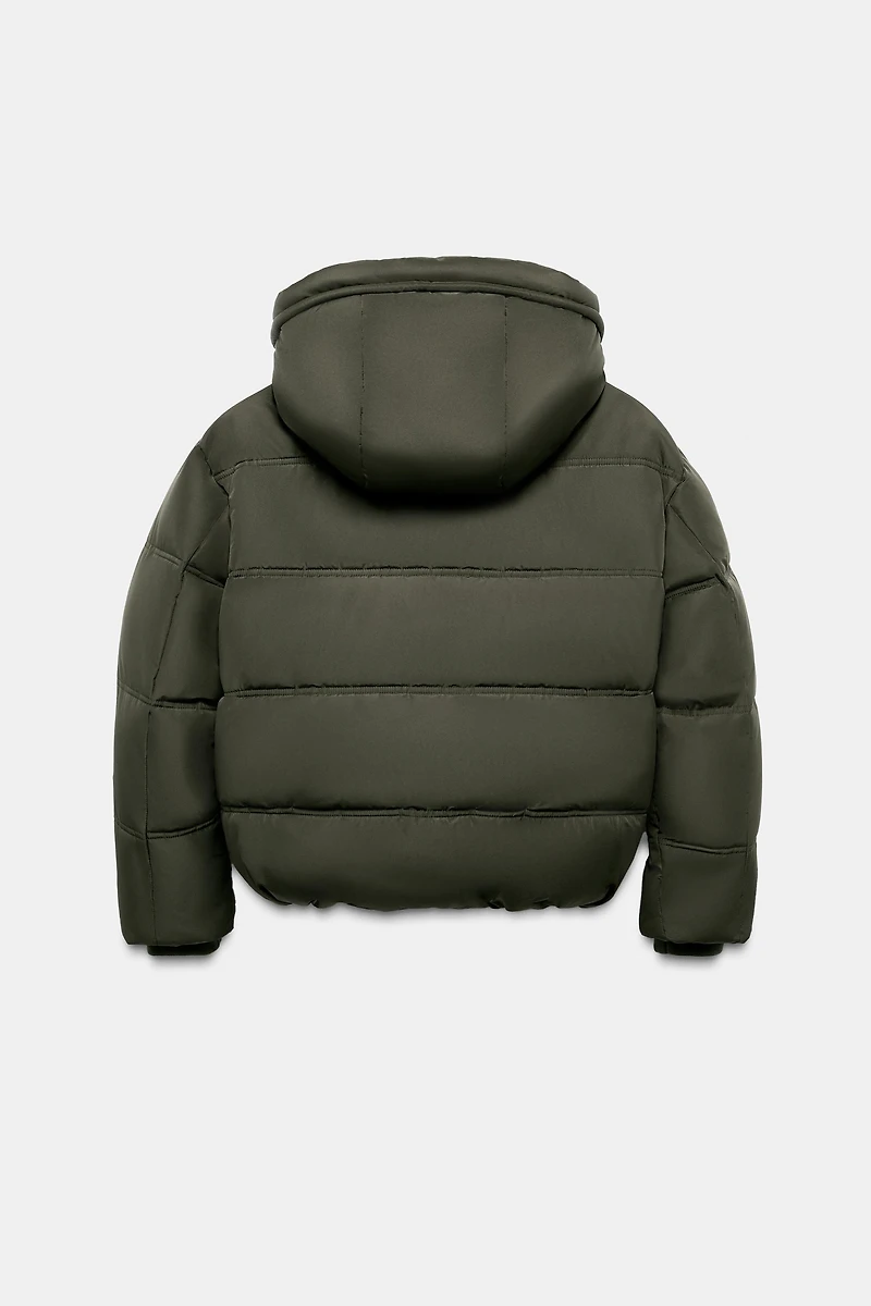 ANORAK COURT À CAPUCHE DÉPERLANT COUPE-VENT