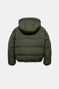 ANORAK COURT À CAPUCHE DÉPERLANT COUPE-VENT