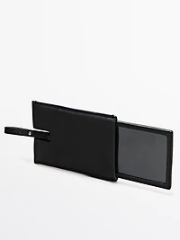 Nappa leather travel tag